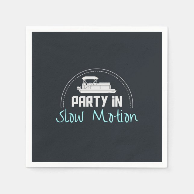 Pontoon Party in slow motion Napkins (Front)