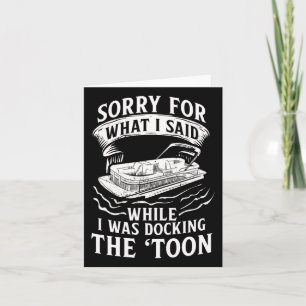 Pontoon Pontooning Toon Pantoon Pontoon Boat Lake Card