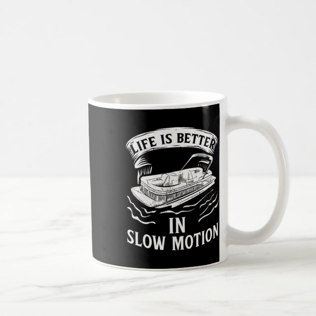 Pontoon Pontooning Toon Pantoon Pontoon Boat Lake  Coffee Mug (Right)