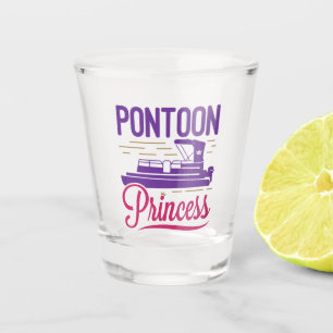 Pontoon Princess Pontooning Motor Boating Shot Glass