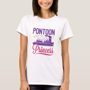 Pontoon Princess Pontooning Motor Boating T-Shirt