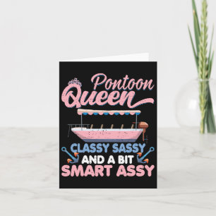 Pontoon Queen Gift For Pontoon Boating Mom Women G Card