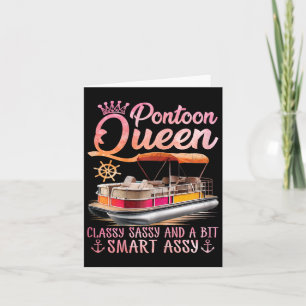 Pontoon Queen Pontoon Boat Party Lake Pontooning S Card