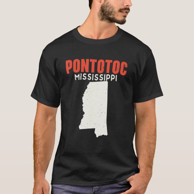 Pontotoc Mississippi USA State America Travel Miss T-Shirt (Front)