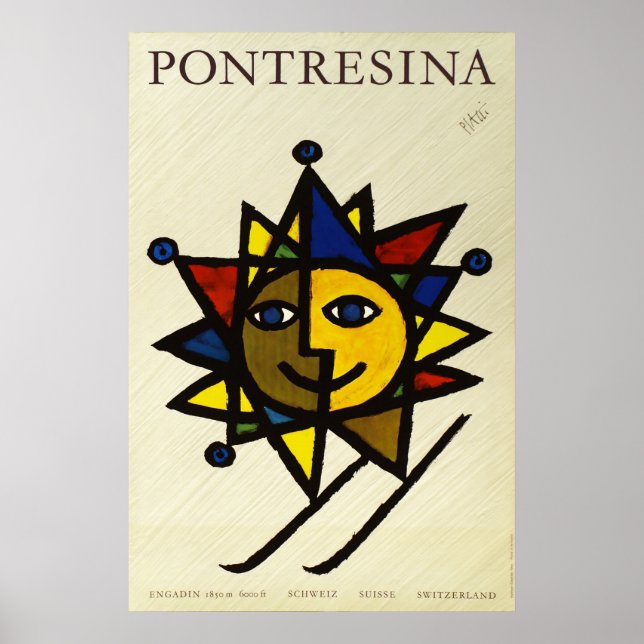 Pontresina, Engadin,Switzerland,Travel Poster (Front)