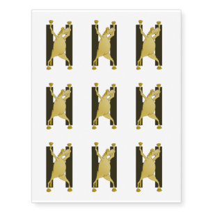 Pony Alphabet Monogram H Temporary Tattoos