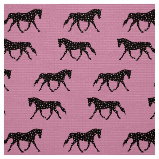 Pony and Hearts Birthday Fabric
