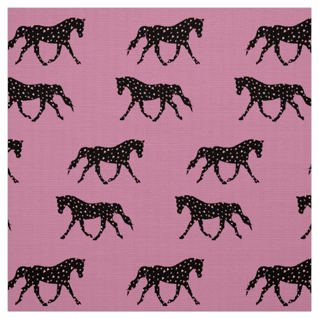 Pony and Hearts Birthday Fabric (Swatch)