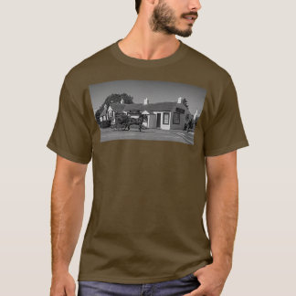Pony and Trap at Gretna Green Black and White T T-Shirt