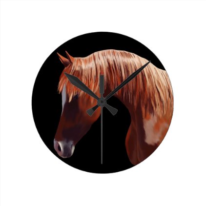 Pony Art Round Clock