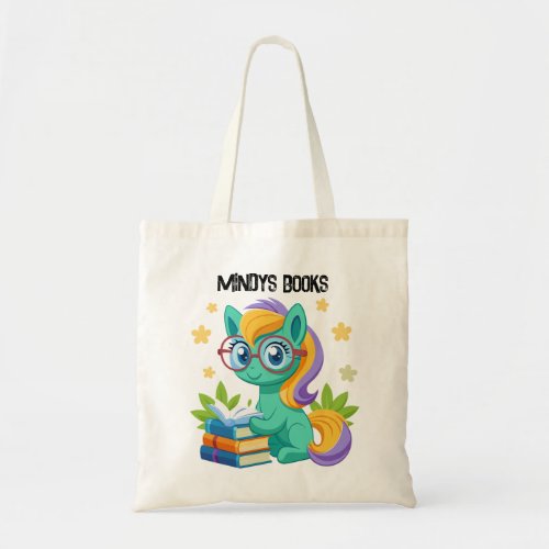 Pony Book Tote Bag for kids Personalize Name Text
