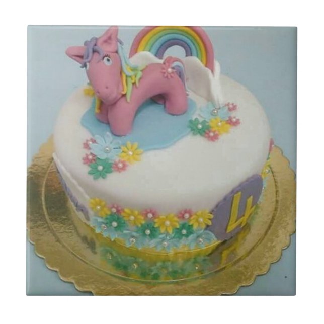 Pony cake 1 ceramic tile (Front)