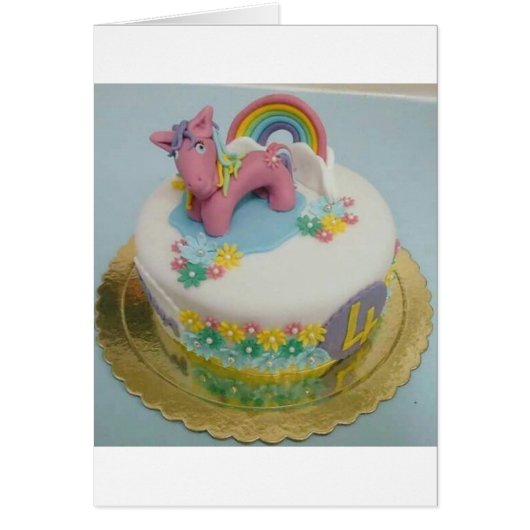 pony cake birthday card (Front)