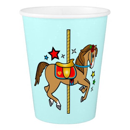 Pony Carousel Happy Birthday Paper Cup
