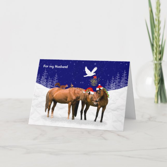 Pony Christmas Party Card (Husband) (Front)