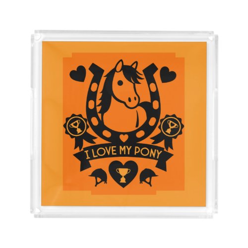 Pony Club Rider Acrylic Tray