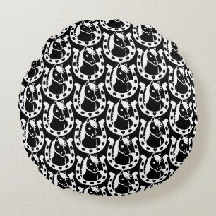Pony Club Rider Round Pillow