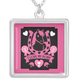 Pony Club Rider Silver Plated Necklace