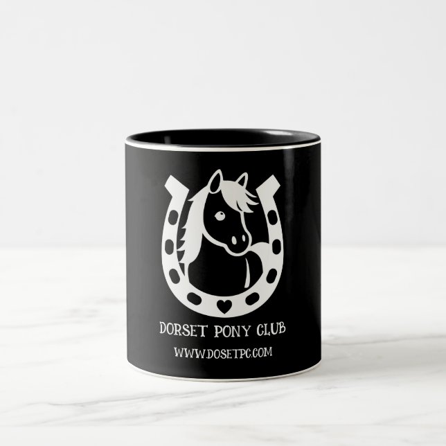 Pony Club Rider Two-Tone Coffee Mug (Center)