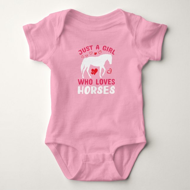 Pony  Cowgirl Princess Equestrian Western Horse Baby Bodysuit (Front)