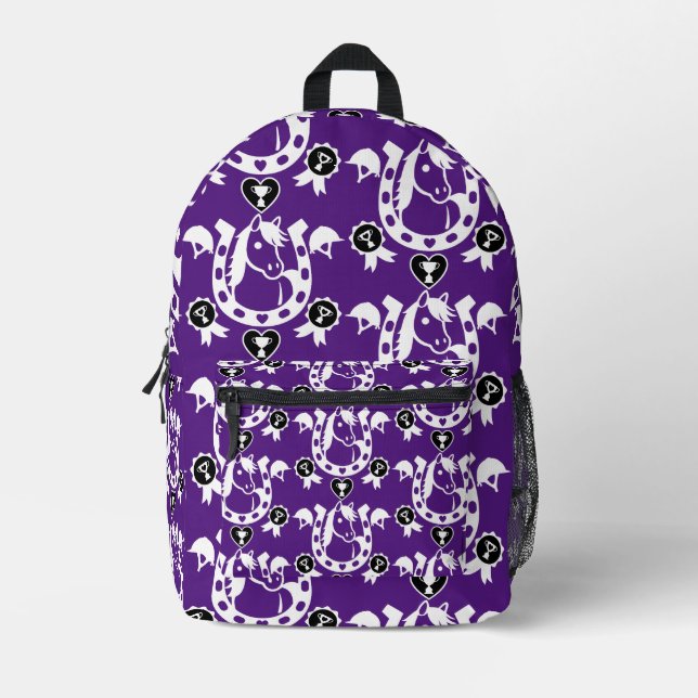 Pony Dressage Home Decor Printed Backpack (Front)