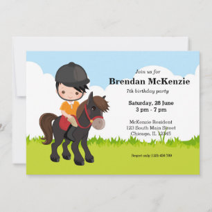 Pony Equestrian Horseback Horse riding Invitation