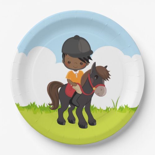 Pony Equestrian Horseback Horse riding Paper Plates
