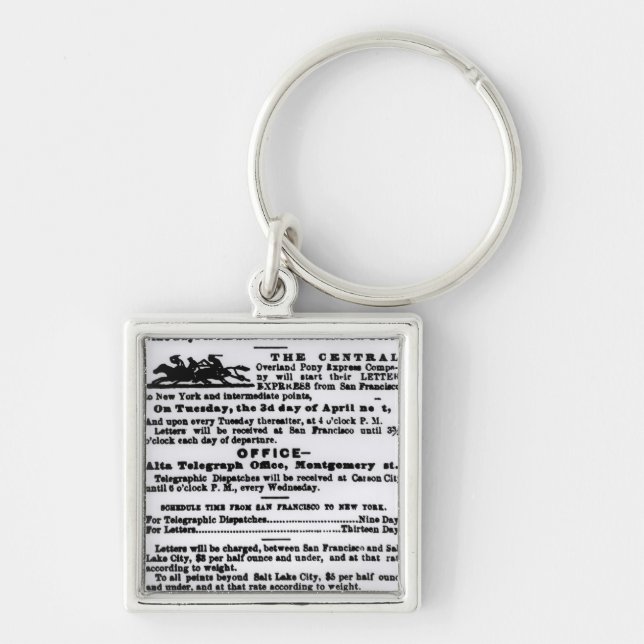 Pony Express, Nine Days Keychain (Front)
