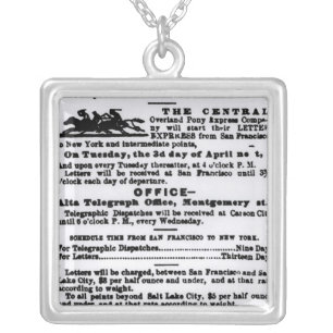 Pony Express, Nine Days Silver Plated Necklace
