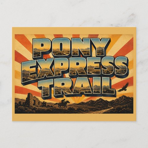 Pony Express Trail Nevada Desert Mountain Passes Postcard