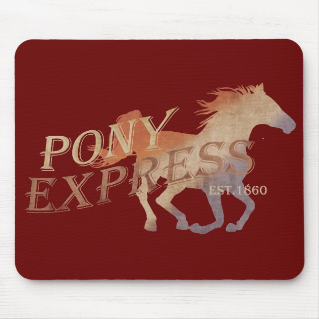 Pony Express Vintage Mouse Pad (Front)