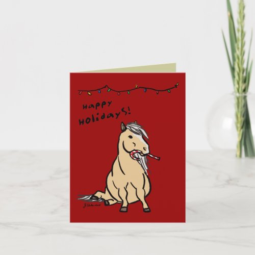 Pony Holiday Christmas Greeting Card