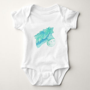 Pony horse aqua kids t-shirt baby bodysuit