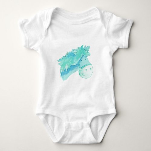 Pony horse aqua kids t_shirt baby bodysuit