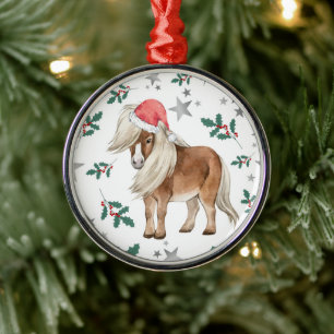 Pony in a Santa Hat Christmas Ornament Keepsake
