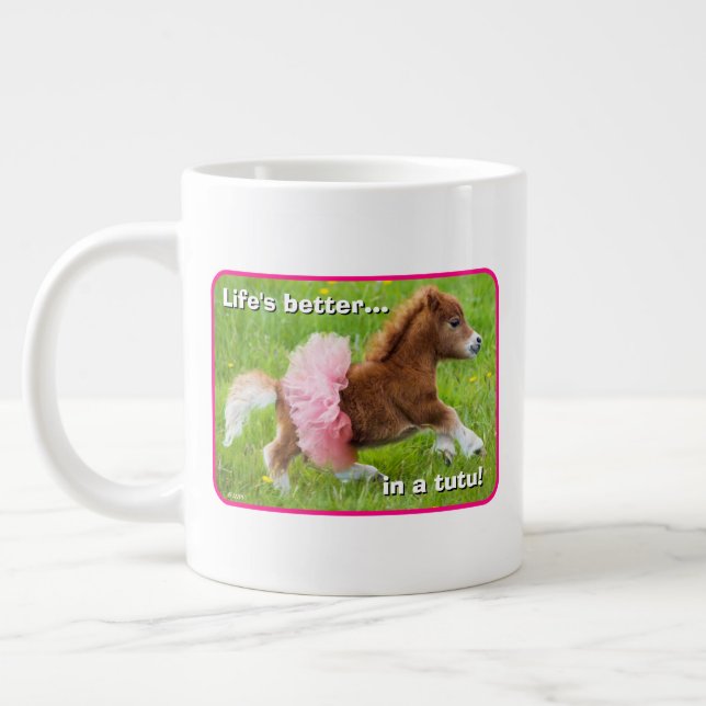 Pony in Tutu Giant Coffee Mug (Left)