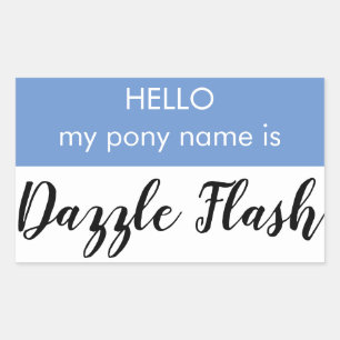 Pony Name Tag - Dazzle Flash