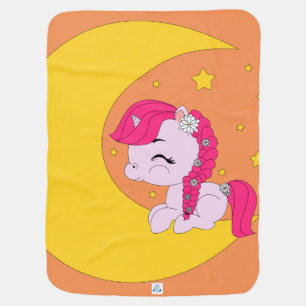 Pony on the moon - Baby blanket