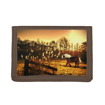 Pony or small draft horse tri-fold wallet