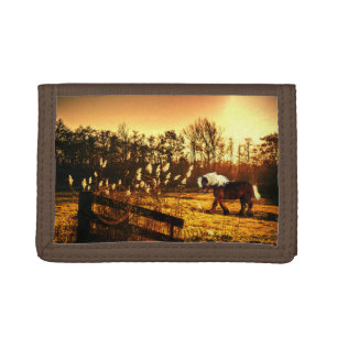 Pony or small draft horse trifold wallet