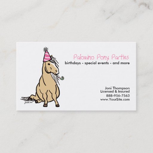 Customizable Pony Parties Business Card