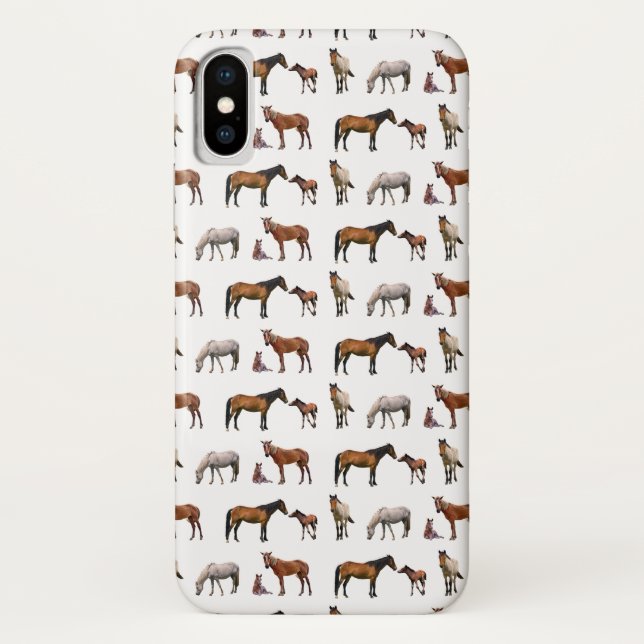 Pony Party iPhone X Case (choose colour) (Back)
