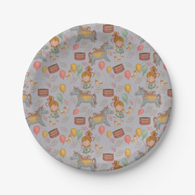 Pony Party Paper Plates (Front)
