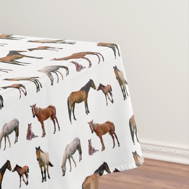 Pony Party Tablecloth (choose colour) (In Situ)