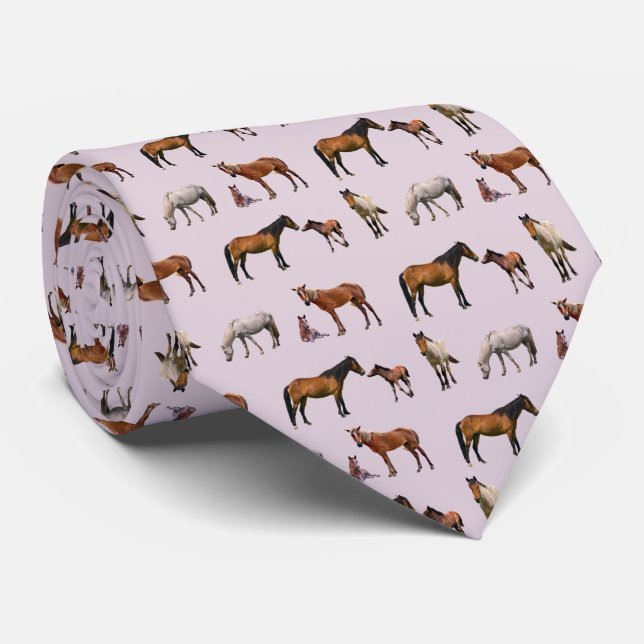 Pony Party Tie (Dusty Pink) (Rolled)