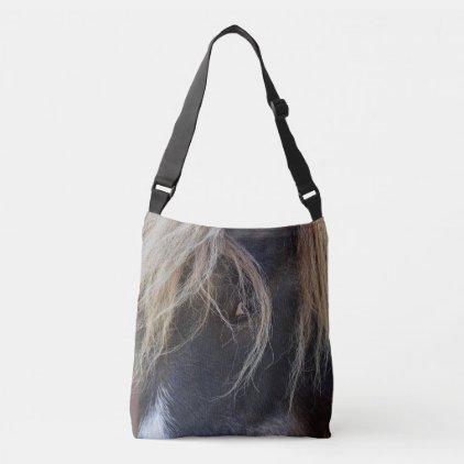 Pony Peeking Through Its Hair Crossbody Bag