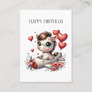 Pony Pilot Birthday Business Card