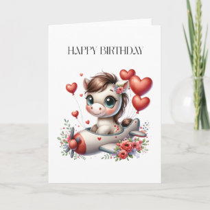 Pony Pilot Birthday Card