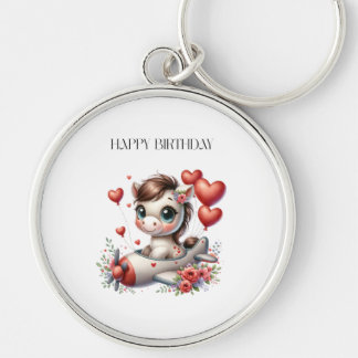 Pony Pilot Birthday Keychain