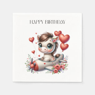 Pony Pilot Birthday Napkins